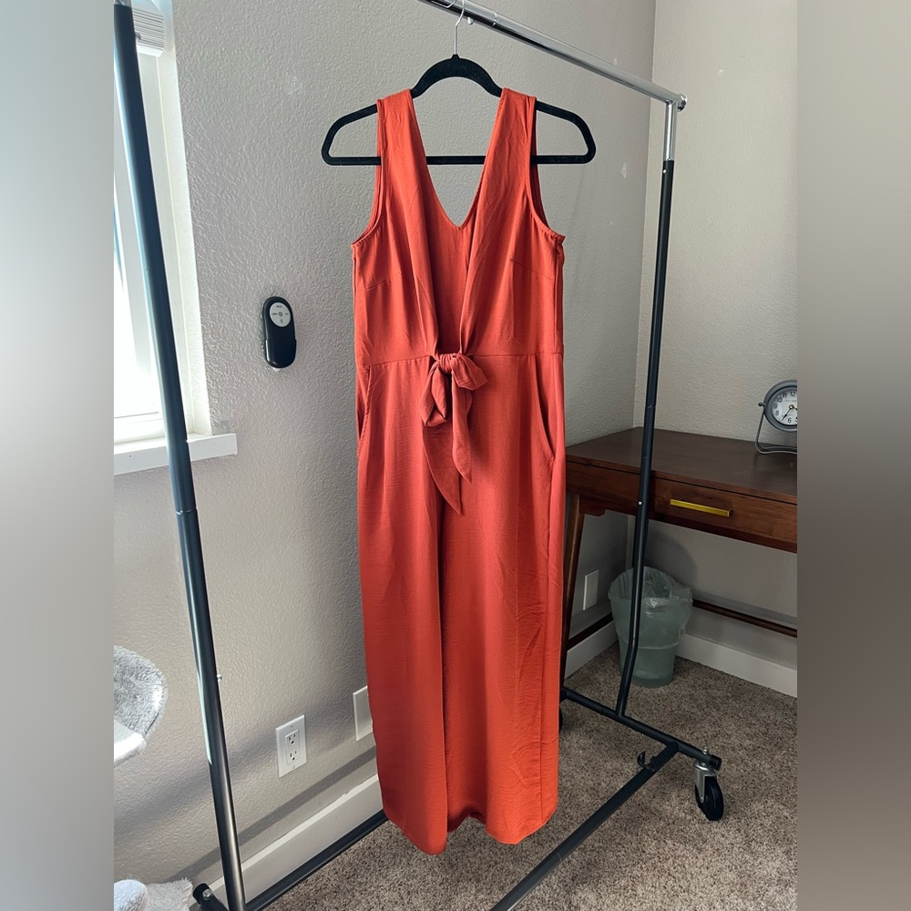 MSK Terracotta Sleeveless Jumpsuit